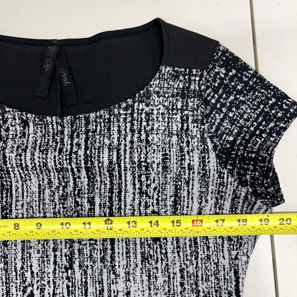 Desigual Sheath Dress Sz Large Ombré Colorblock Knit Appliqué Heart  Logo Artsy - Picture 6 of 14